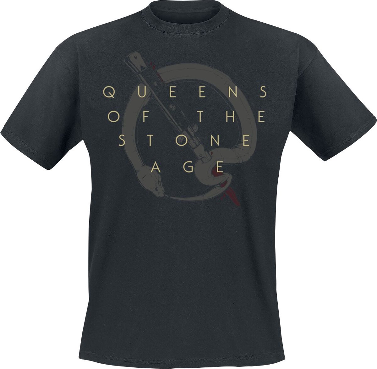 Queens Of The Stone Age In Times New Roman - Bad Dog Heren T-shirt - zwart - 3XL