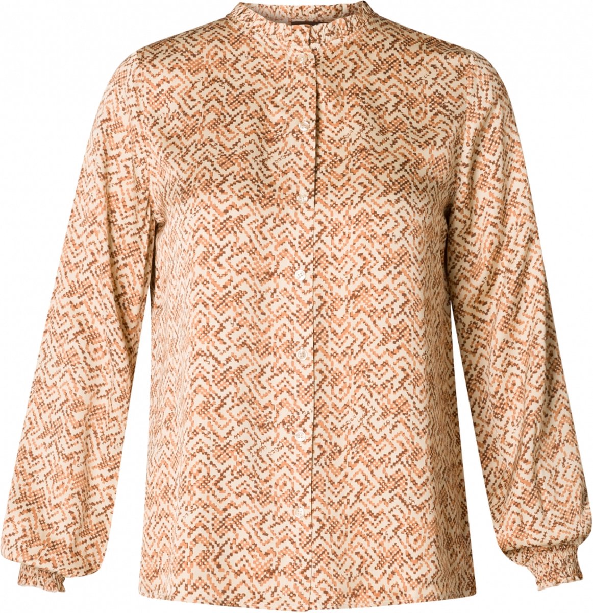 YESTA Sadah Tops - Light Sand/Multi Col - maat 0(46)