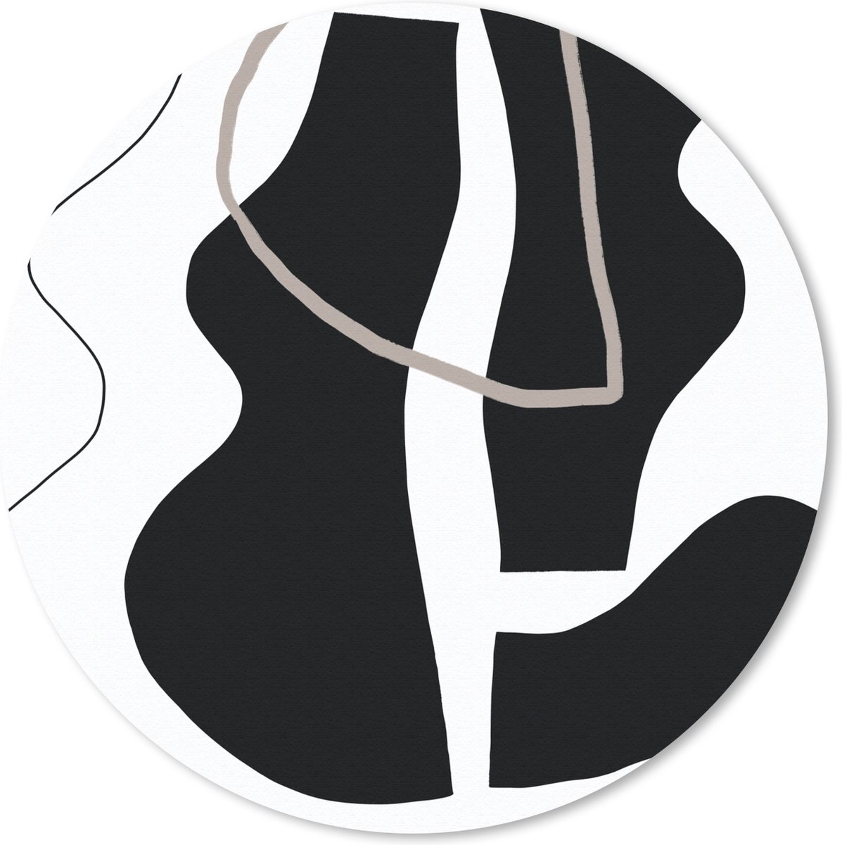 Muismat rond 20x20 cm - Mousepad Abstract - Minimalisme - Design - Ronde muismatten