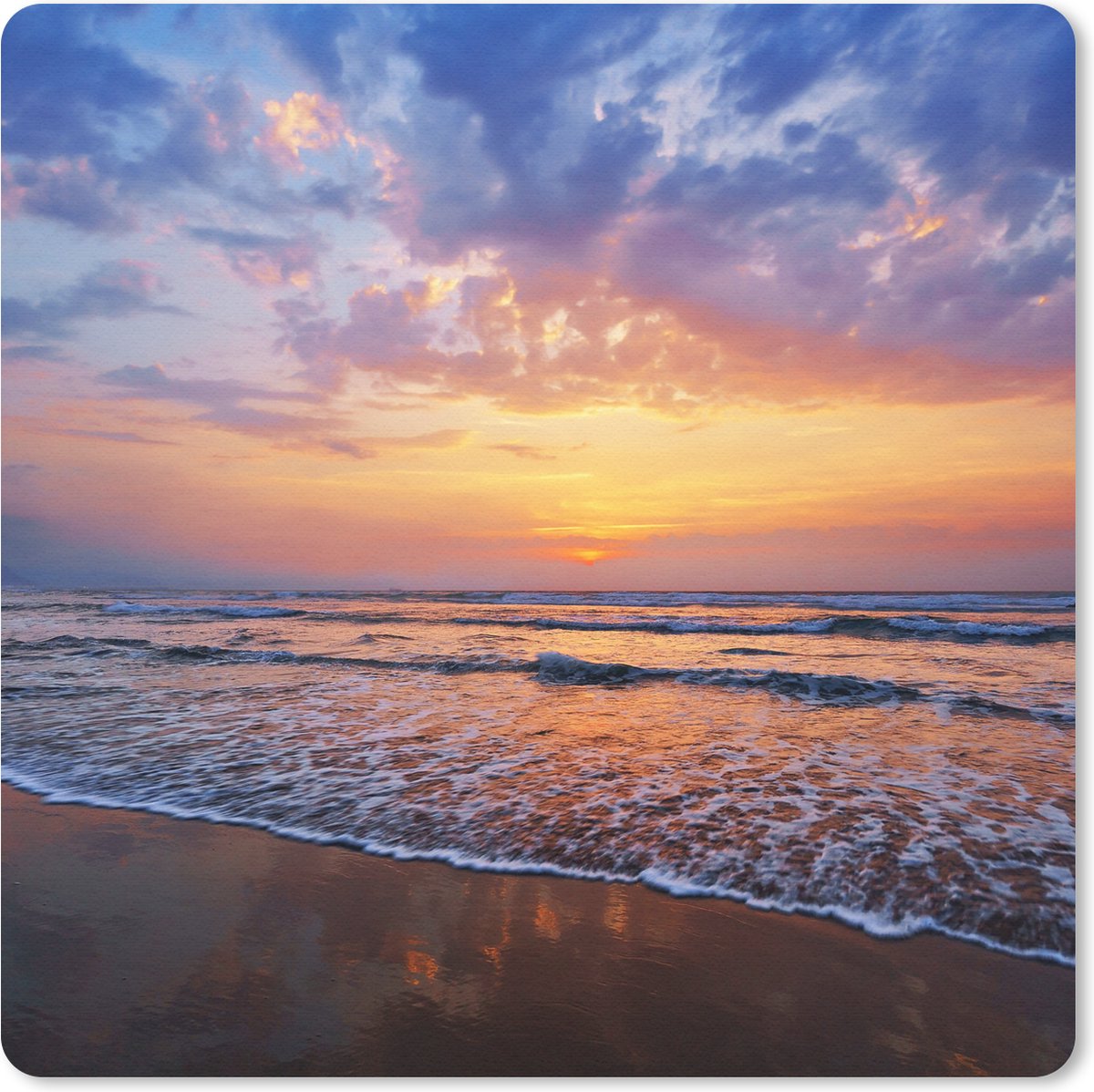 Muismat 30x30 cm - Mousepad Zee - Zon - Kleuren - Muismatten