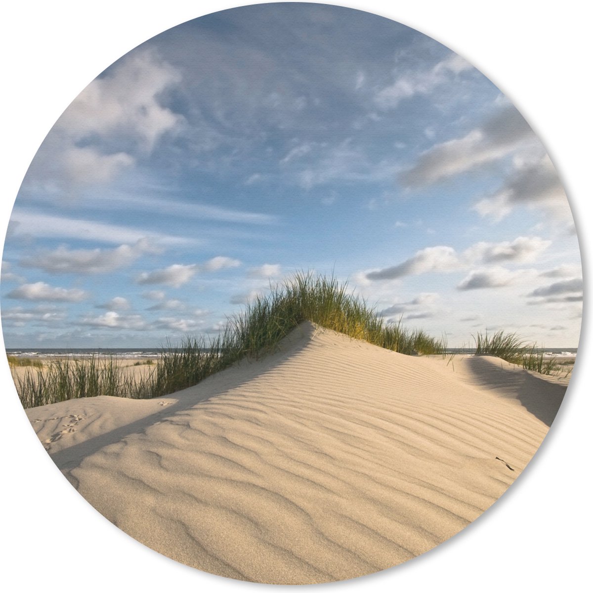 Muismat rond 30x30 cm - Mousepad Strand - Zand - Nederland - Ronde muismatten