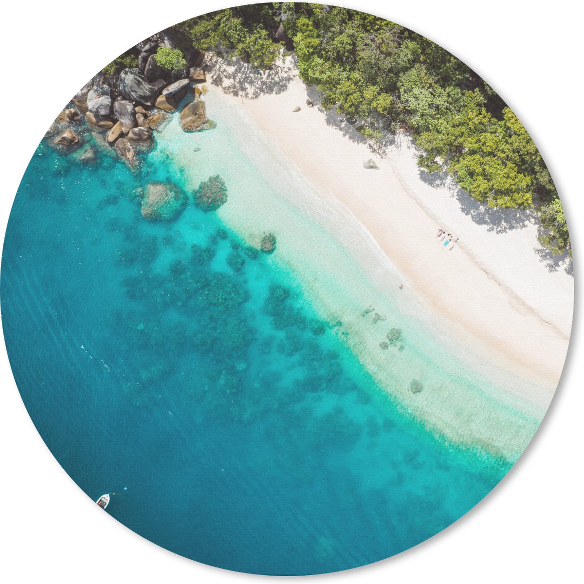 Muismat rond 30x30 cm - Mousepad Strand - Stenen - Australië - Ronde muismatten