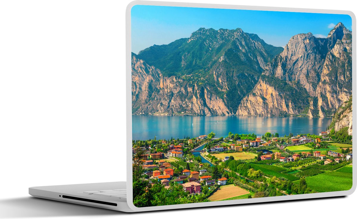 Laptop sticker - 15.6 inch - De felle zon over het Gardameer - 36x27,5cm - Laptopstickers - Laptop skin - Cover