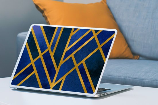 Autocollant pour ordinateur portable - 17,3 pouces - Or - Blauw - Motif - 40x30cm - Autocollants pour ordinateur portable - Skin pour ordinateur portable - Couverture
