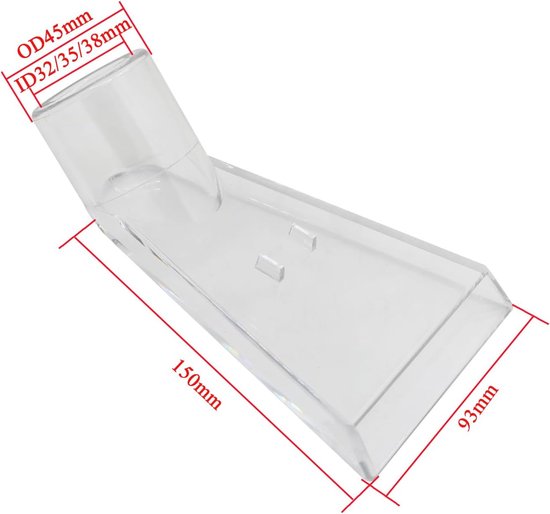 Handmondstuk voor Stofzuiger - Nat en Droogzuigen, Tapijtreiniger, Extractiemondstuk 32-38 mm — afbeelding 3