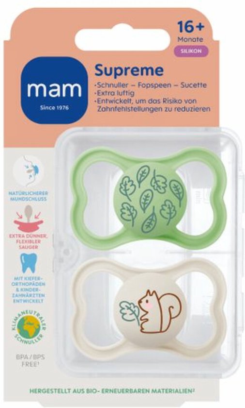 MAM - Supreme Silikon Speen - Siliconen - 16+ Maanden - Extra Ventilatie - Uni - 2 stuks van Merkloos — afbeelding 5