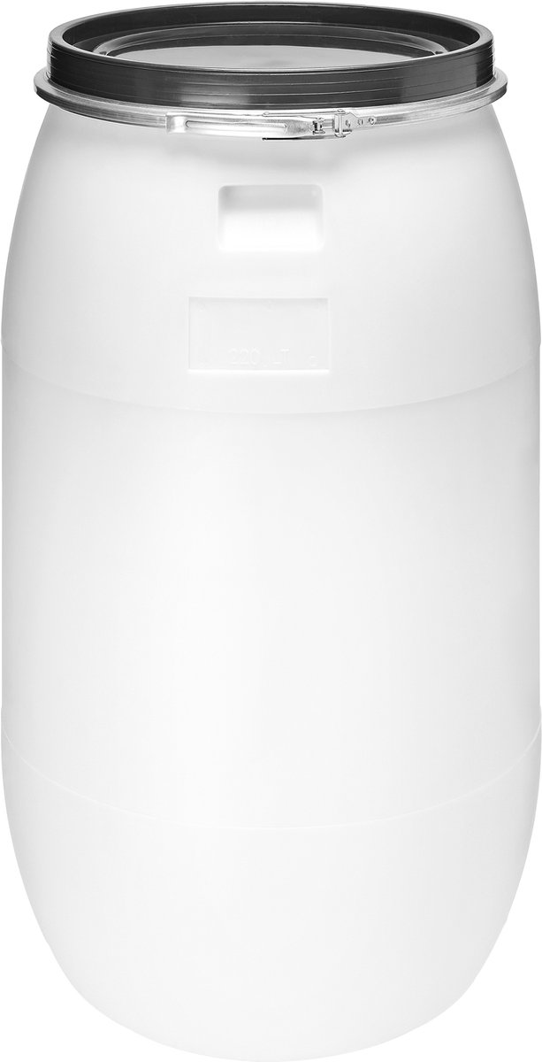 Garronda Regenton 220L kunststof vat levensmiddelcontainer van HDPE voor huis en tuin - GD-0078 Wit