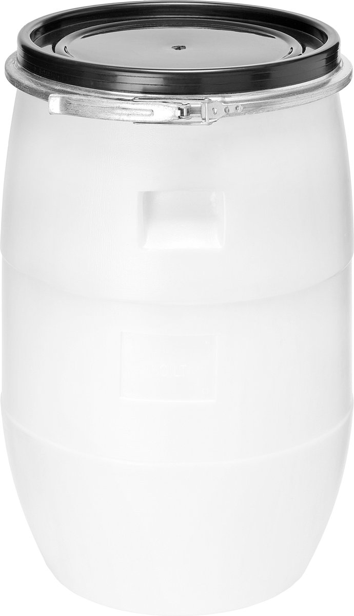 Garronda Regenton 60L kunststof vat levensmiddelcontainer van HDPE voor huis en tuin - GD-0078 Wit