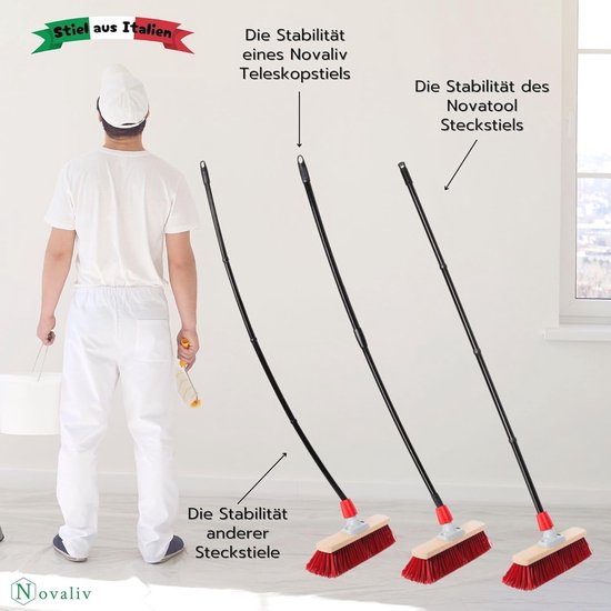 2 x Zaalbezem 40 cm met Steel - Ideaal voor Werkplaats, Huis en Kamer van Mery — afbeelding 4