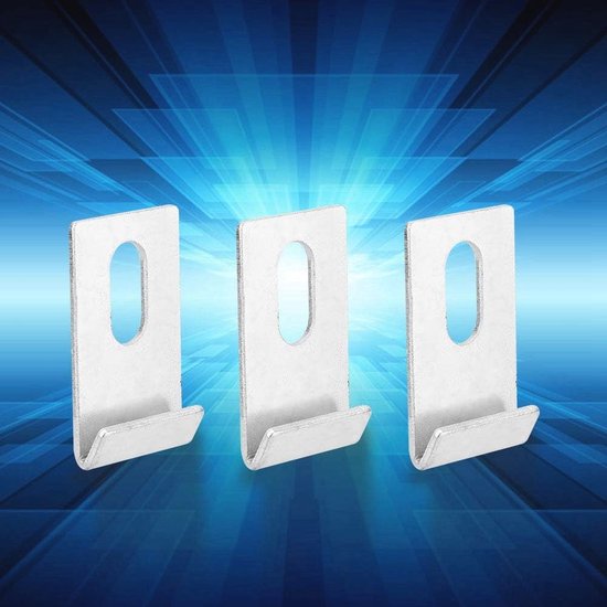 10Pcs Base Clips, Greenhouse Fixes Aluminum Fixing Hooks for Greenhouse (Silver