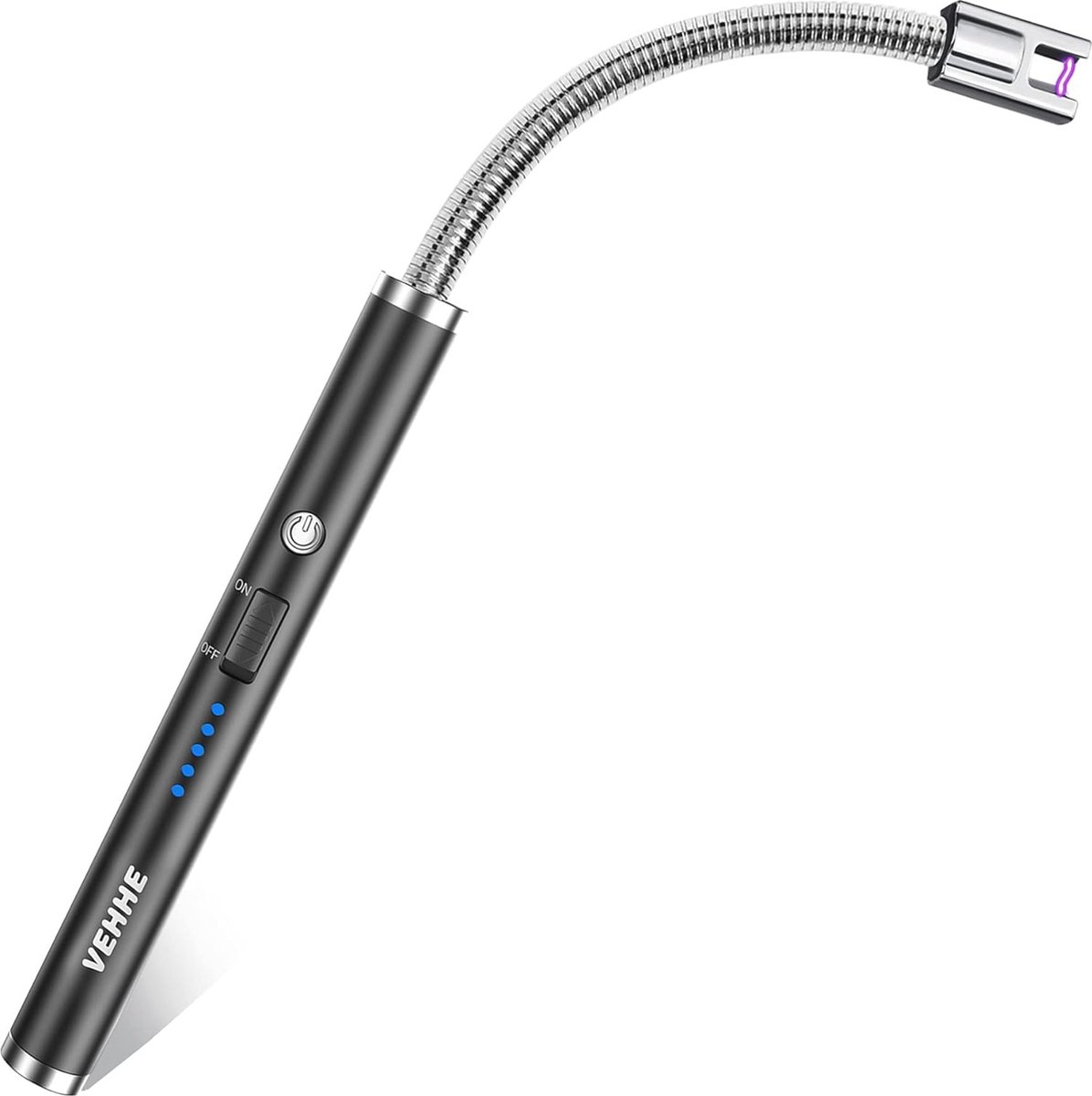 Oplaadbare Boogaansteker met Flexibele Nek en LED-weergave - Ideaal voor Buitengebruik