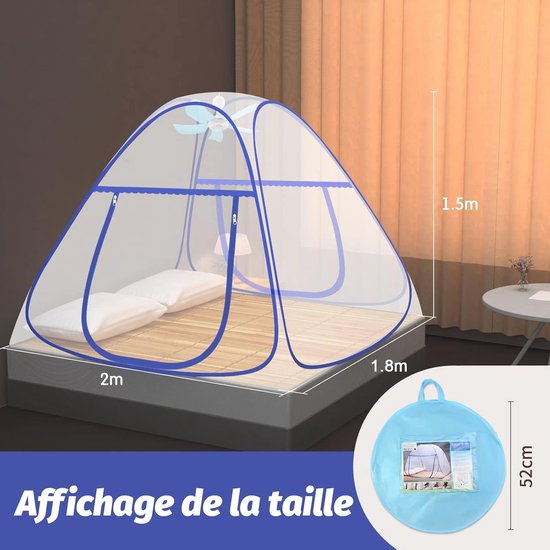 Stapelbedden Pop-Up Klamboe Tent Vouwontwerp Luifel Net Tent voor Bed Draagbaar voor Binnen en Buiten Eenvoudig te installeren 1 Deur, 2.100cm* 195 * 112cm Stapelbedden Pop-Up Klamboe Tent Vouwontwerp Luifel Net Tent voor Bed Draagbaar voor Binnen en Buiten Eenvoudig te installeren 1 Deur, 2.100cm* 195 * 112cm