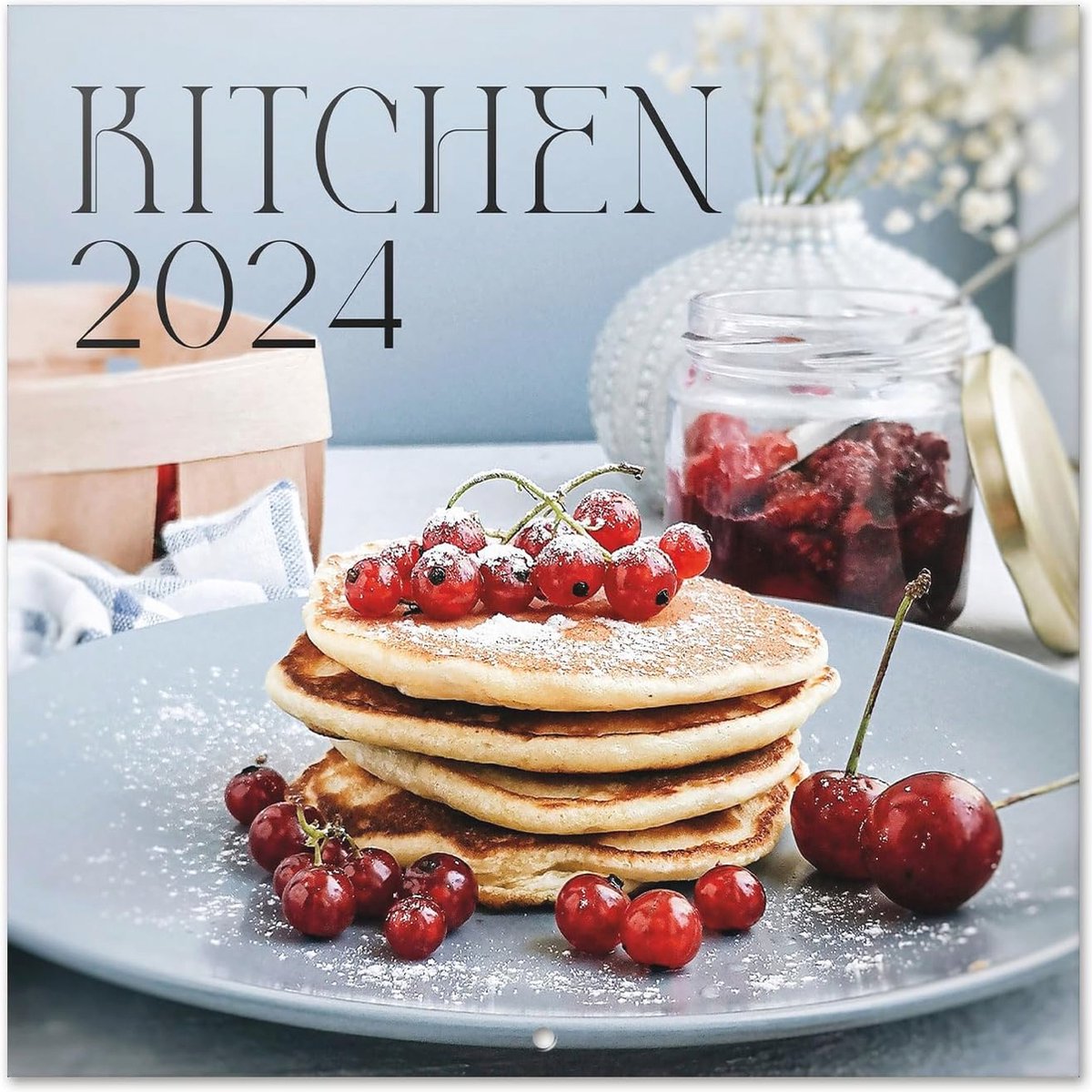 Wandkalender 2024 - Keuken Themaplan - 12 Maanden - 30x30 cm - FSC-gecertificeerd - Inclusief 4 Bonusmaanden