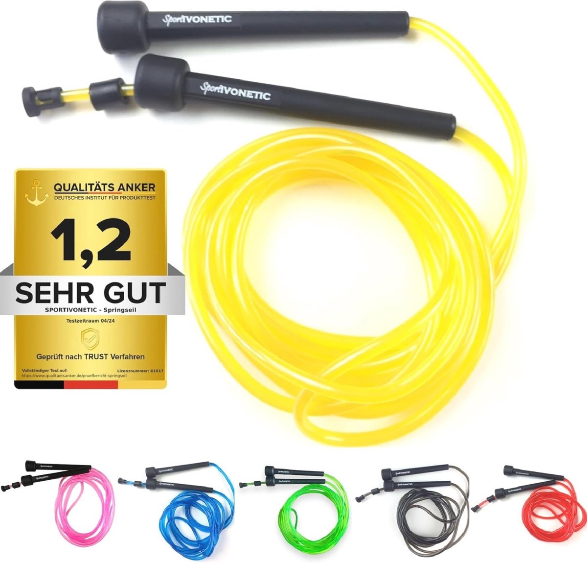 Premium springtouw voor fitness, crossfit en boksen voor volwassenen en kinderen - Verstelbare maat, Speed Rope