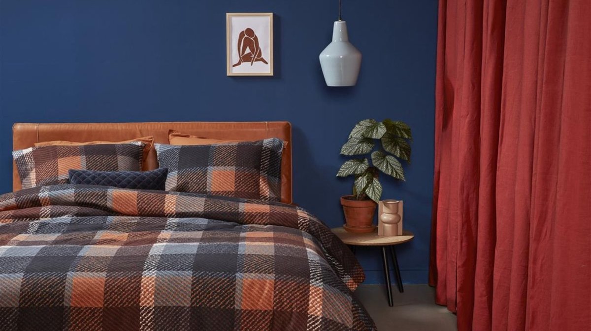 Beddinghouse Marnix dekbedovertrek - Tweepersoons - 200x200/220 - Blauw