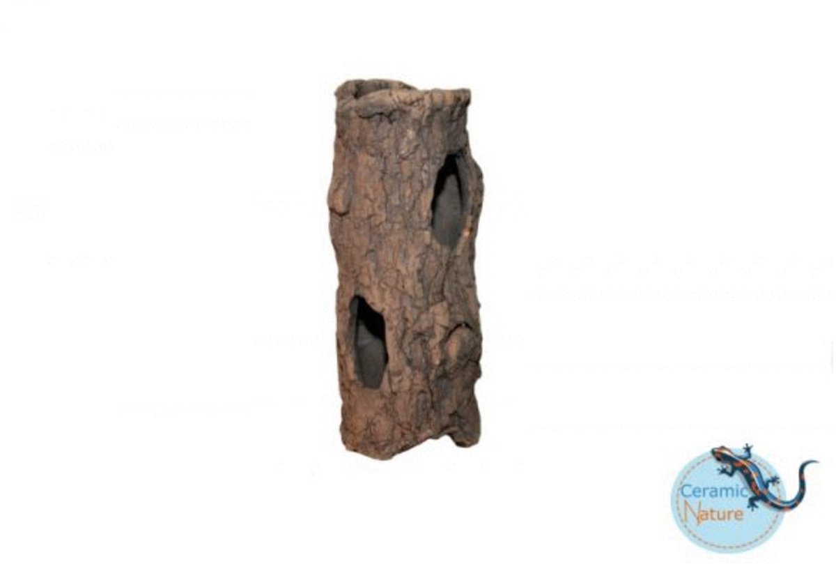 Ceramicnature Log - Aquarium - Ornament - Ø7x18 cm Bruin M