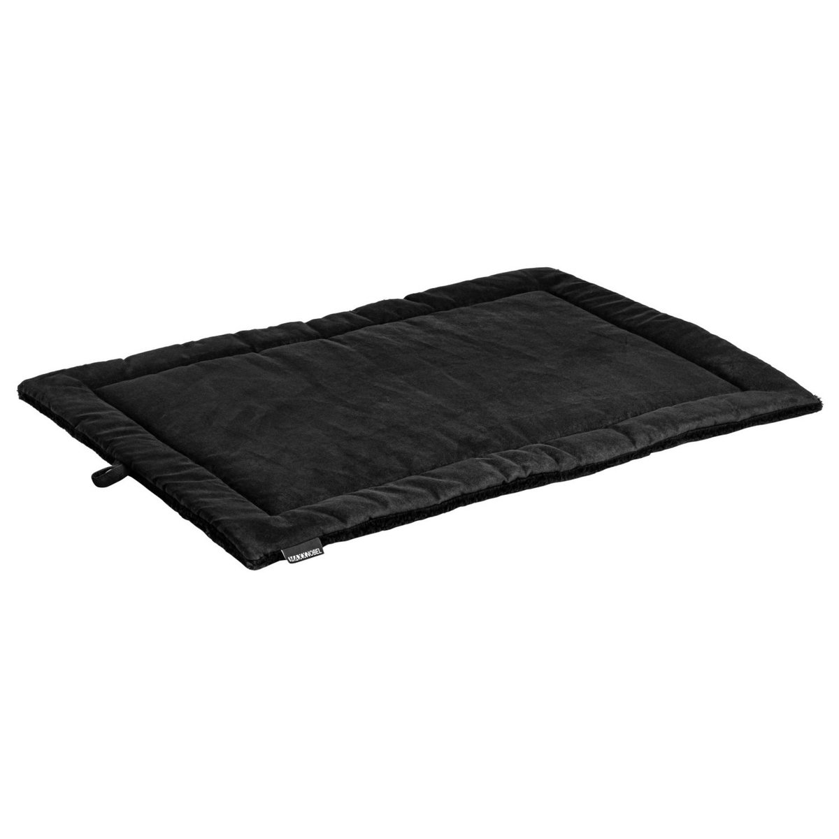 Maxxnobel Benchkussen Nubuck Lederlook/Teddy Zwart - Hondenbenchkussen - Medium