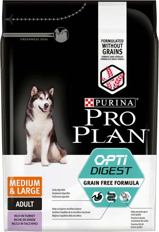 Pro Plan Medium & Large Adult Sensitive Digestion Grain Free Kalkoen 12 kg