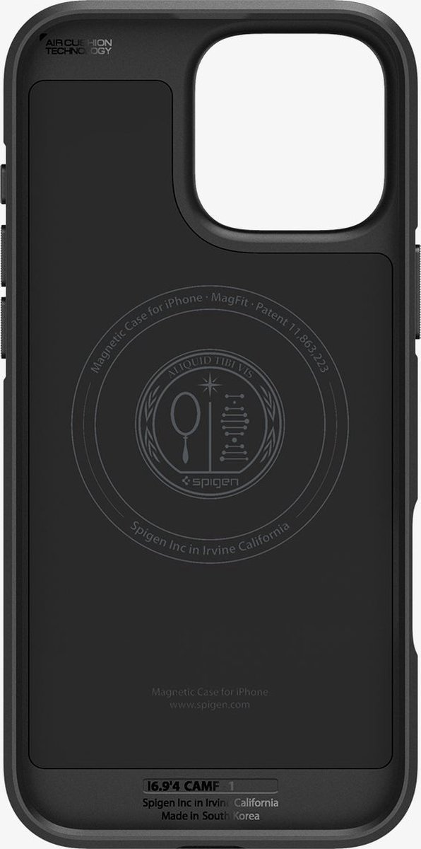 iPhone 16 Pro Max hoesje Spigen Core Armor zwart TPU schokbestendig met Air Cushion en MagSafe - Afbeelding 2