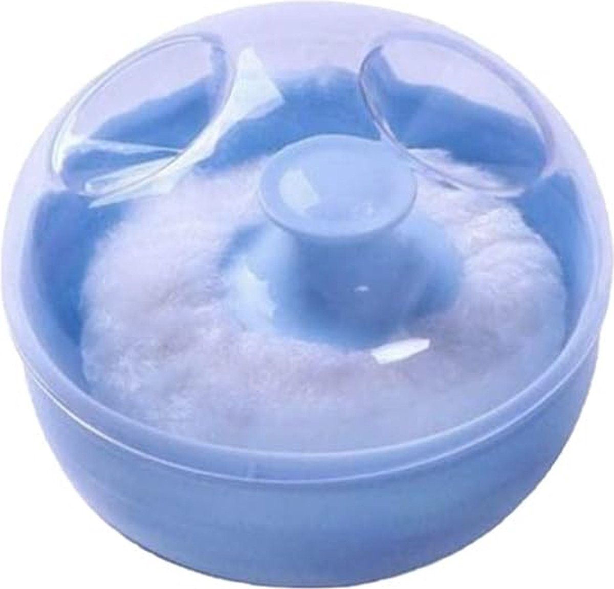 Goedkoopste IBBO® - Baby Powder Puff Box - Poederdoos - Draagbare Baby Soft Body - bath Powder Case - Powder - zachte doek en spons - body puff box - Blauw - 2 Stuks