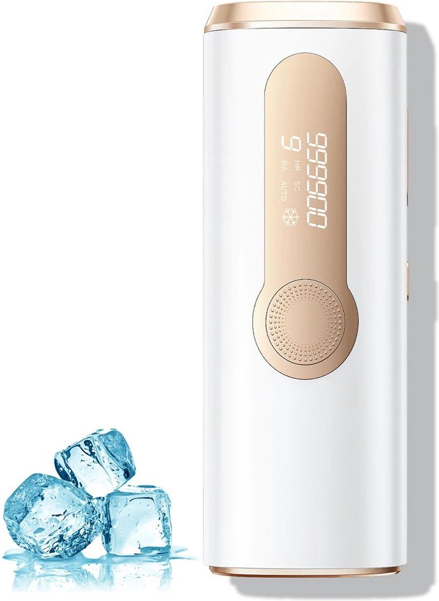 DAKANNA® - Laser Ontharingsapparaat - IPL - Haarverwijderaar - Acne - Verkoeling Functie - Gezicht / Bikinilijn / Benen / Armen - Anti Rimpel - Wit - 999900 Flitsen