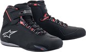 Chaussures de moto ALPINESTARS Sektor WP - Noir / Gris foncé / Rouge fluo - Homme - EU 44