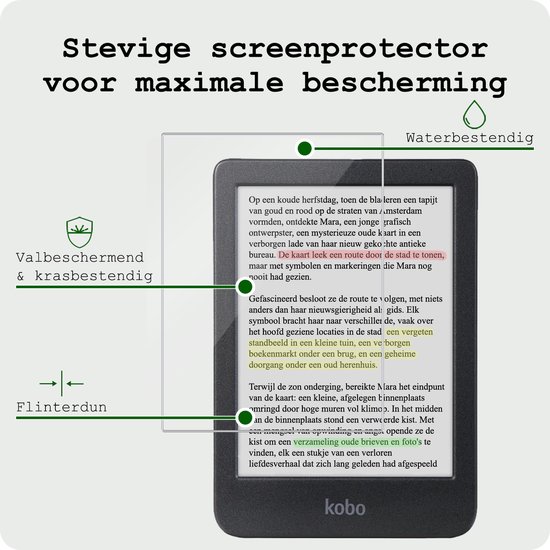 Hoesje Geschikt voor Kobo Clara Colour Hoes eReader Shockbestendig Back Cover Siliconen Tablet Case Met Screenprotector - Transparant van Hoesje  — afbeelding 5