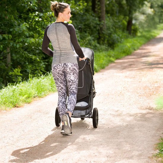 Rapid 3 Driewieler Buggy Tot 25 kg Met Ligfunctie - Vanaf De Geboorte - Klein Inklapbaar - Éénhands Vouwmechanisme - In Hoogte Verstelbare Duwstang - Zwart - Goedkoopste Optie Buggy inklapbaar vliegtuig van Hauck — afbeelding 3