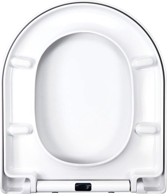 D-vorm Soft Close Toiletbril, Heavy Duty PP Materiaal, Quick Release Loo Deksel, Standaardgrootte, Gemakkelijk schoon Badkamer Accessoire, Hemelsblauwe Kleur