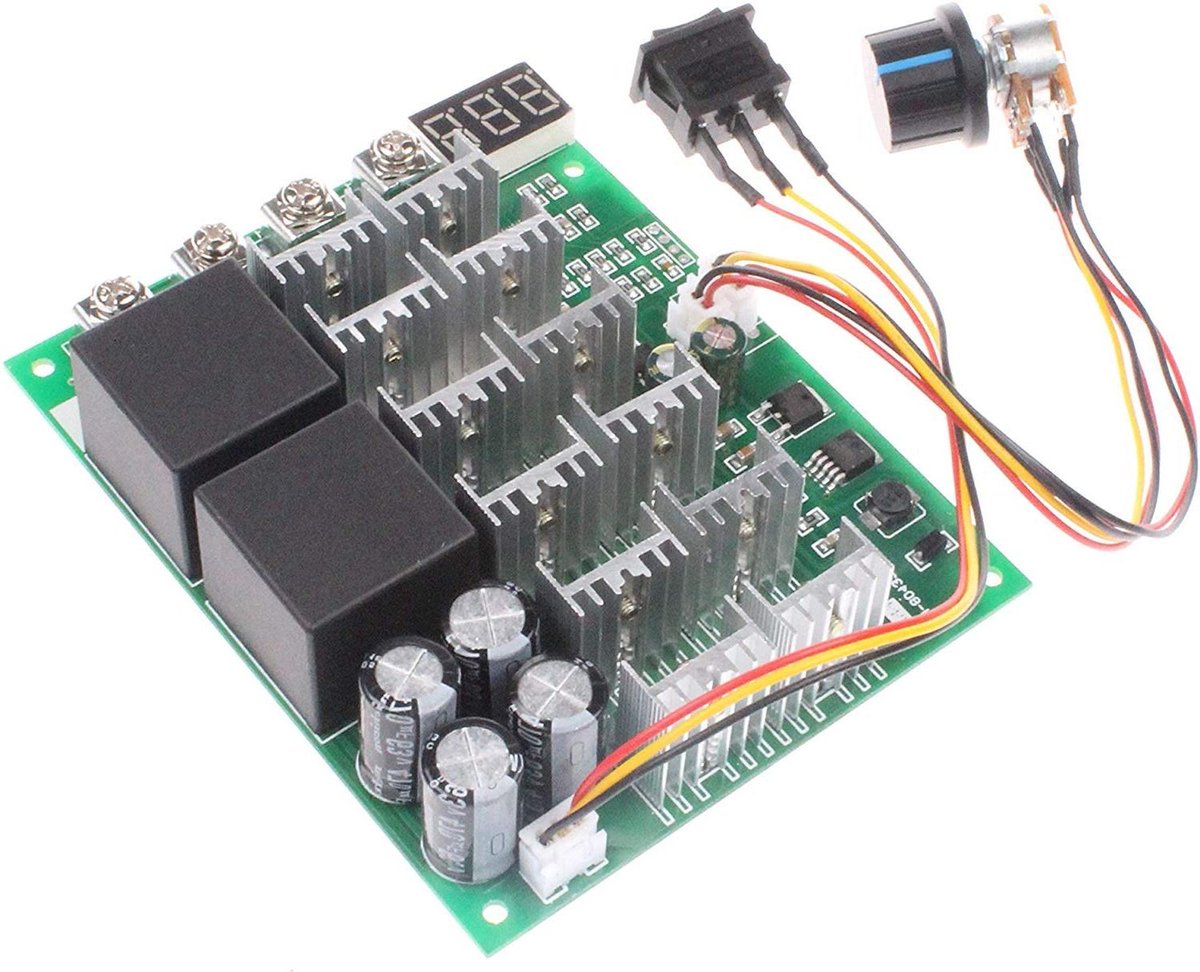 Motor Speed Controller PWM 60A DC 10v-55v 12v 24v 36v 48v Digital Display 100A Max Brush DC Motor Controller - Third Gear Re