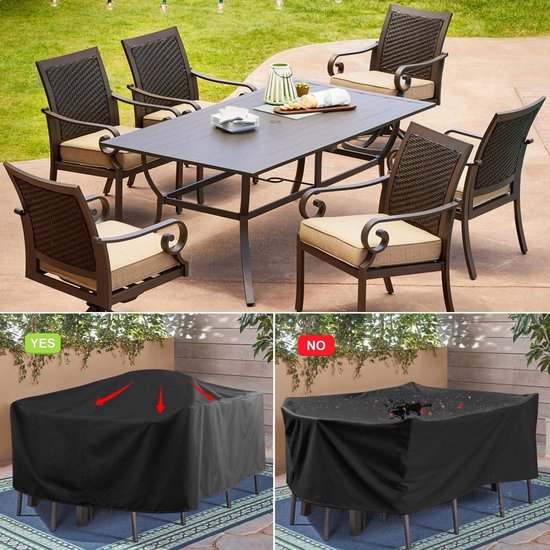 Vierkante beschermhoes voor tafel en stoelen