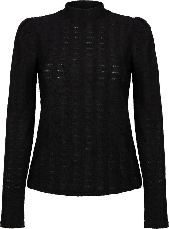 AAIKO Ivona Zig-zag Pes 169 Tops & T-shirts Dames - Shirt - Zwart - Maat XL