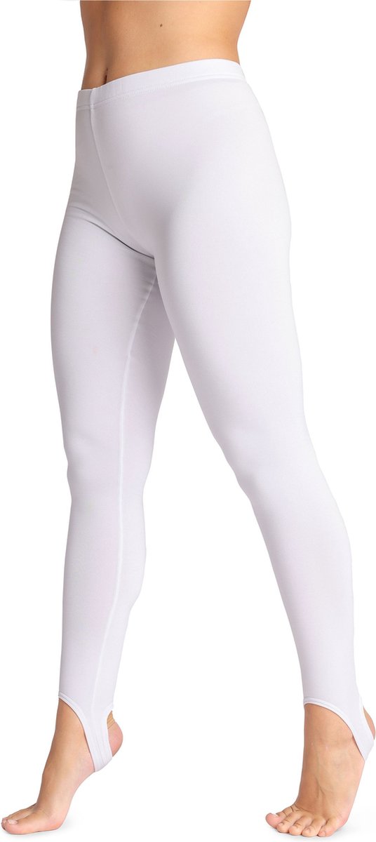 Bellivalini Dames Thermische Legging met Stijgbeugels - Sport - Vrijetijdsbroek - Lang - Sporbroek - met Pluizige Voering - BLV-BLV50-274-LE - Wit - XXL