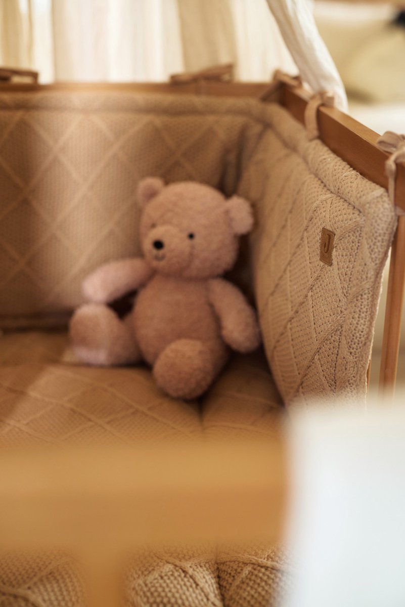 Jollein - Knuffel Teddy Bear - Wild Rose - 25cm - Knuffelbeer - Boucle — afbeelding 16