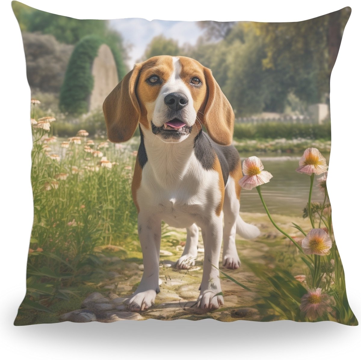 Kussen - Huisdier Portret - Beagle 1 - 50 cm