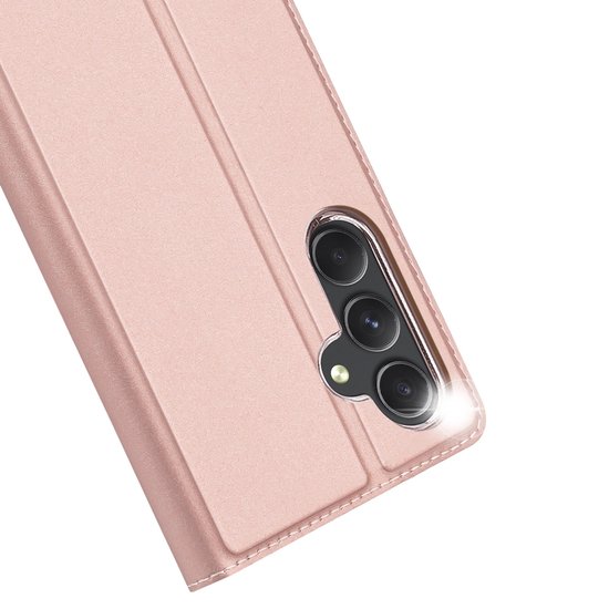 Coque Dux Ducis Skin Pro Series adaptée au Samsung Galaxy A35 | Book Case avec porte-cartes | Porte-monnaie | Standard | Rose