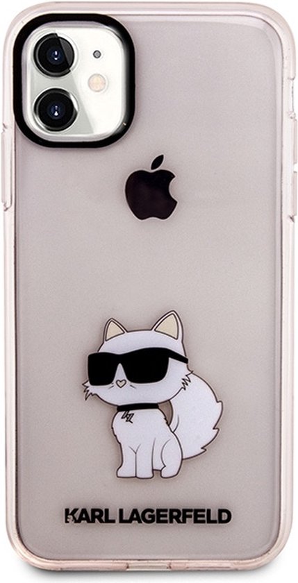 Karl - Lagerfeld - KLHCN61HNCHTCP coque pour iPhone - 11 / Xr - rose - Ikonik - Choupette
