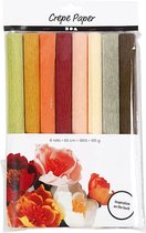 Creativ Company Crepepapier 8 Natuurkleuren Crêpe-verhouding: 180-200%, 25x60 cm