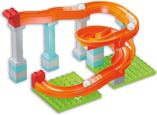 Unico Plus Knikkerbaan - Achtbaan - 31 delig | Geschikt voor Duplo