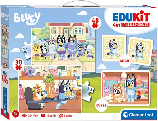 Clementoni - Edukit - 4 in 1 Educatieve Bluey Speelset - Vanaf 6 jaar ...