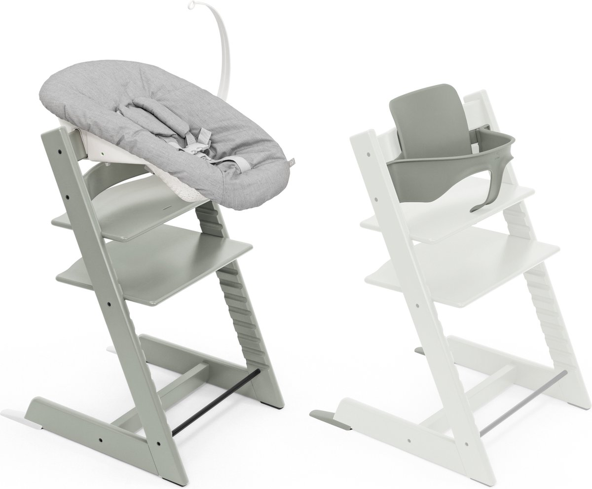Stokke Tripp Trapp-kinderstoel, gletsjergroen (inclusief stoel en babyset2) met newbornset - veilig, verstelbaar, ergonomisch ontwerp