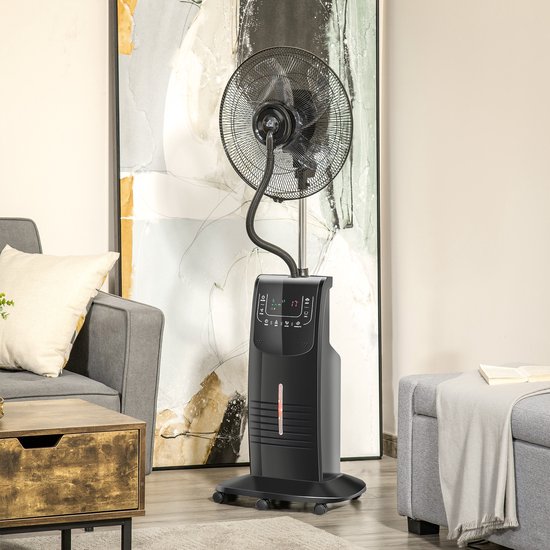 HomCom Ventilator mit 3,1 Liter Wasserkühlung Schwarz