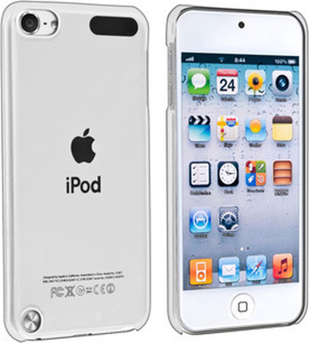 Peachy Doorzichtig geschikt voor iPod Touch 5 6 7 hardcase hoesje - Transparant - Dun