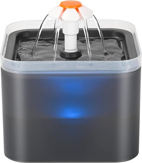 Superstille Roestvrijstalen Kattenfontein met Waterkraan en Tuit - 2.5L Superstille Roestvrijstalen Kattenfontein met Waterkraan en Tuit - 2.5L