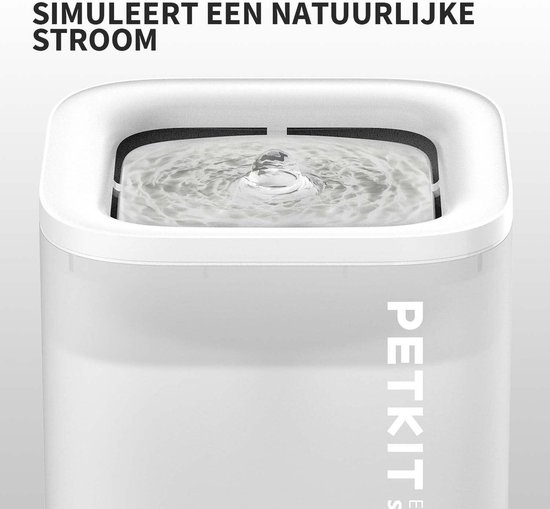 PETKIT Cat Waterfontein, UVC draadloze pomp, app-bediening, 1,8 l kattenfontein roestvrij staal, ultrastil, hygiënisch zoet water voor katten en honden, 3 werkmodi, slim LED-licht, actieve koolfilter
