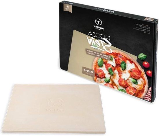 Pierre à Pizza Rectangulaire 45x35 Cm Cordiérite – Moesta BBQ, Jusqu’à 900°C