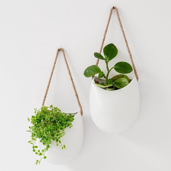 Hangende Plantenpot - Macramé Plantenhanger - Decoratieve Binnentuin 2 Stuks 15 5 Cm