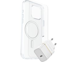 OtterBox Symmetry Clear Case bundel - Telefoonhoesje Screenprotector en Lader - iPhone 16 Pro Max
