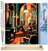 Figured'Art Schilderen op Nummer Volwassenen canvas Art Deco Club
