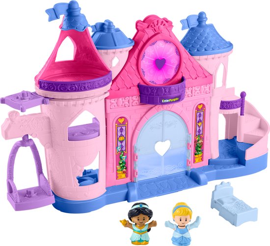 Fisher-Price Little People - Kasteel magique des princesses Disney - Avec lumière et Danse - Ensemble de figurines
